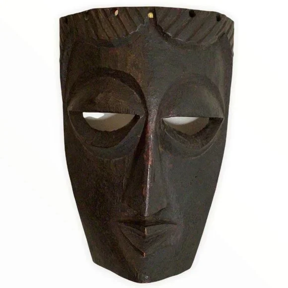 South American Hand Carved Ceremonial Mask from Chile